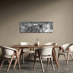 Kép - Róka télen (órával) (90x30 cm)