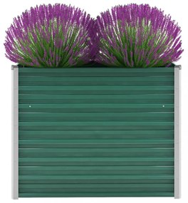 zöld horganyzott acél kerti magaságyás 100 x 40 x 77 cm