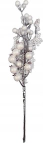 Ezüst Színű Dekorációs Ág Golyókkal 85CM