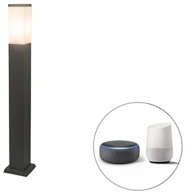 Okos kültéri lámpaoszlop sötétszürke 80 cm, WiFi P45 izzóval - Malios
