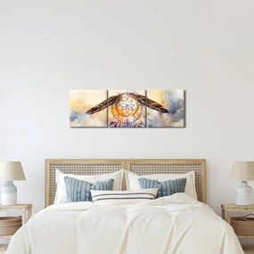 Kép - Álomfogó tollas (órával) (90x30 cm)