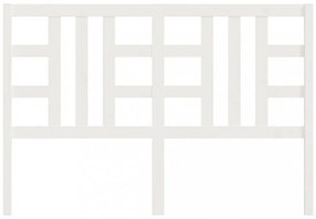 fehér tömör fenyőfa ágyfejtámla 126 x 4 x 100 cm