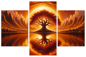 Kép – Fa a véres napban (90x60 cm)