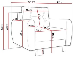 Fotel Keklat (szürke) . 1103825