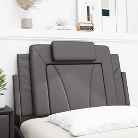 szürke műbőr fejtámla párna 90 cm