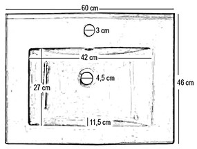 Porto 60 komplett fürdőszoba bútor antracit-country tölgy színben