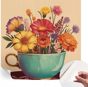 Öntapadós Dekoratív Fotótapéta Hálószobába Színes csokor 250x250 cm