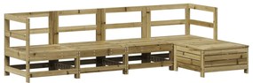 vidaXL 5 részes impregnált fenyőfa kerti kanapészett
