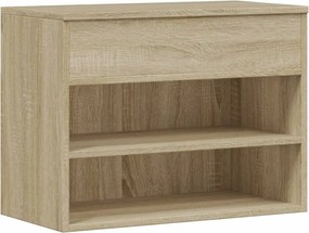 vidaXL sonoma tölgy színű szerelt fa cipőtároló pad 60 x 30 x 45 cm