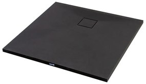 Cagliari Black 80x80x2,6 cm szögletes, SMC zuhanytálca szifonnal
