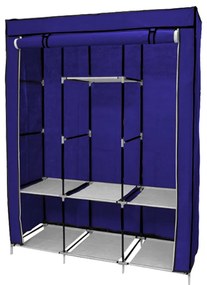 Mobil ruhásszekrény 130x45x170 cm-es méretben-kék