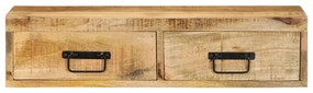 tömör nyers mangófa falra szerelhető TV-szekrény 80x30x19 cm