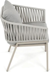 Kerti szék, fém, polyrattan, bézs, AZC-S1430 CRM