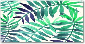 Konyhai panel Trópusi levelek 140x70 cm Ragasztó