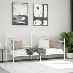 fehér acél kanapéágy matrac nélkül 75 x 190 cm