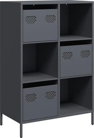 vidaXL antracitszürke acél magasszekrény 68 x 39 x 103,5 cm