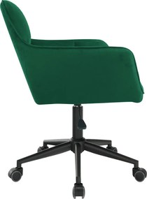 Irodai szék, smaragd selymes szövet/fekete, HAGRID NEW