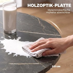 Kihúzható étkezőasztal 4 és 6 fő részére, ipari stílusú konyhaasztal póklábbal, fekete