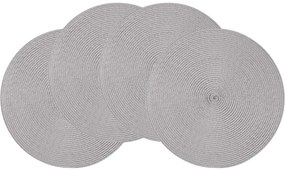 Altom Straw tányéralátét szürke, átmérő 38 cm, 4 db-os készlet