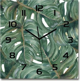 Monstera edzett üveg falióra 60x60