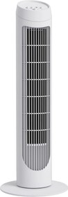 HOMCOM 45W Oszcilláló Torony Ventilátor Csendes Függőleges Ventilátor 3 Sebességgel 70° Oszcillációval Nappali Hálószoba Irodába Ø27x75 cm Fehér | Aos