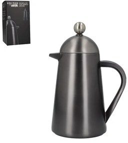 Kávé és teakészítő duplafalú termosz,350ml, rozsdamentes acél, Gun Metal,La Cafetiére