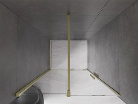 Mexen Velar, nyílásba tolóajtó 75x200 cm, 8mm átlátszó üveg, arany matt, 871-075-000-01-55