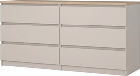 Krémszínű komód 154x76x50 cm Naia – Tvilum