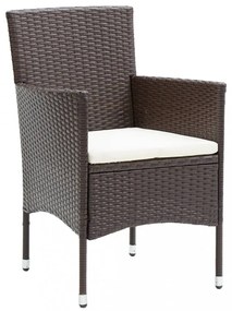 2 db barna kerti polyrattan étkezőszék