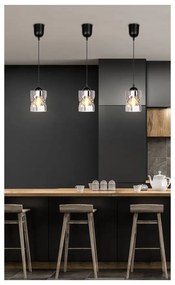 Fekete függőlámpa üveg búrával ø 10 cm Felis – Candellux Lighting