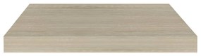 2 db tölgyszínű MDF lebegő fali polc 50 x 23 x 3,8 cm