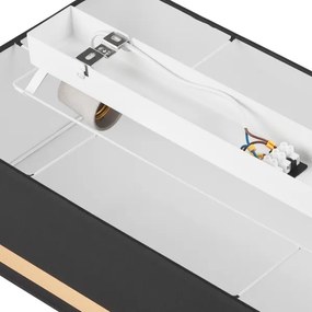 Mennyezeti lámpa SIRJA SQUARE STRIPE 2xE27/15W/230V fekete/arany