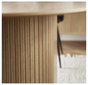 Étkezőasztal tölgyfa dekoros asztallappal 95x180 cm Nola – Unique Furniture