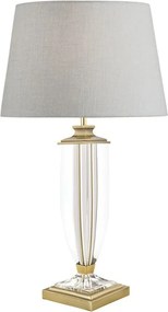 LAURA ASHLEY 3599058-Q CARSON Kristály Asztali lámpa Antik sárgaréz, Fehér B22 IP20