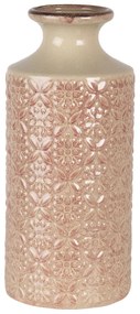 Vintage rózsaszín dekor váza Ø 13*30 cm