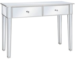tükrös konzolasztal MDF-ből és üvegből 106,5 x 38 x 76,5 cm