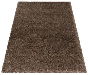 Sötétbarna szőnyeg 80x150 cm Fluffy – Ayyildiz Carpets