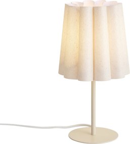 Japandi asztali lámpa bézs szövet búrával 35 cm - Jenni