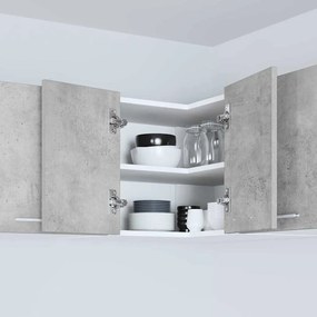 Függő szekrény Riga Beton szürke és fehér 57 x 57 x 40 cm