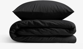 Goldea pamut ágyneműhuzat garnitúra - fekete 140 x 200 és 70 x 90 cm