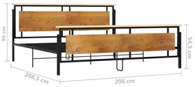 fém ágykeret 200 x 200 cm