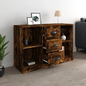 füstös tölgy színű szerelt fa tálalószekrény 104,5x35,5x67,5 cm