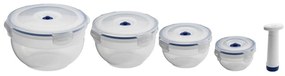 Food Saver 4 db élelmiszer-tároló szett vákuumpumpával - Compactor