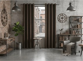 Sötétítő függöny DUNES VELVET 140x250 cm, barna Felfüggesztés: Fém gyűrűk