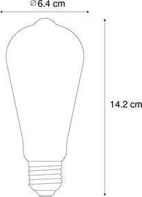 5 darabos intelligens E27 dimmelhető LED izzókészlet ST64 borostyán 4,9W 320 lm 2500K Zigbee