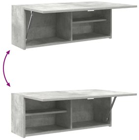 betonszürke szerelt fa fali fürdőszobaszekrény 80 x 25 x 30 cm