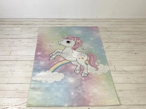 Unikornis mintás gyerekszőnyeg 70x140 cm