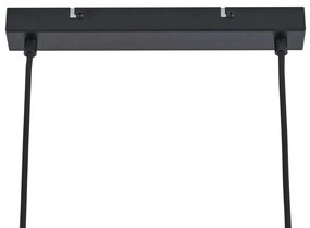 Modern függőlámpa fekete fa, füstüveggel, 4-es - Aleks