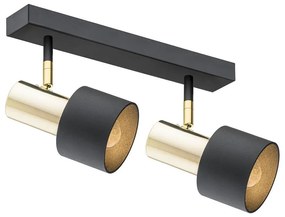 Argon 0925 - Spotlámpa DORIA 2xE27/15W/230V fekete/sárgaréz