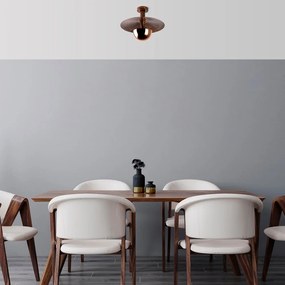 Rézszínű függőlámpa fém búrával ø 38 cm Kurt – Opviq lights